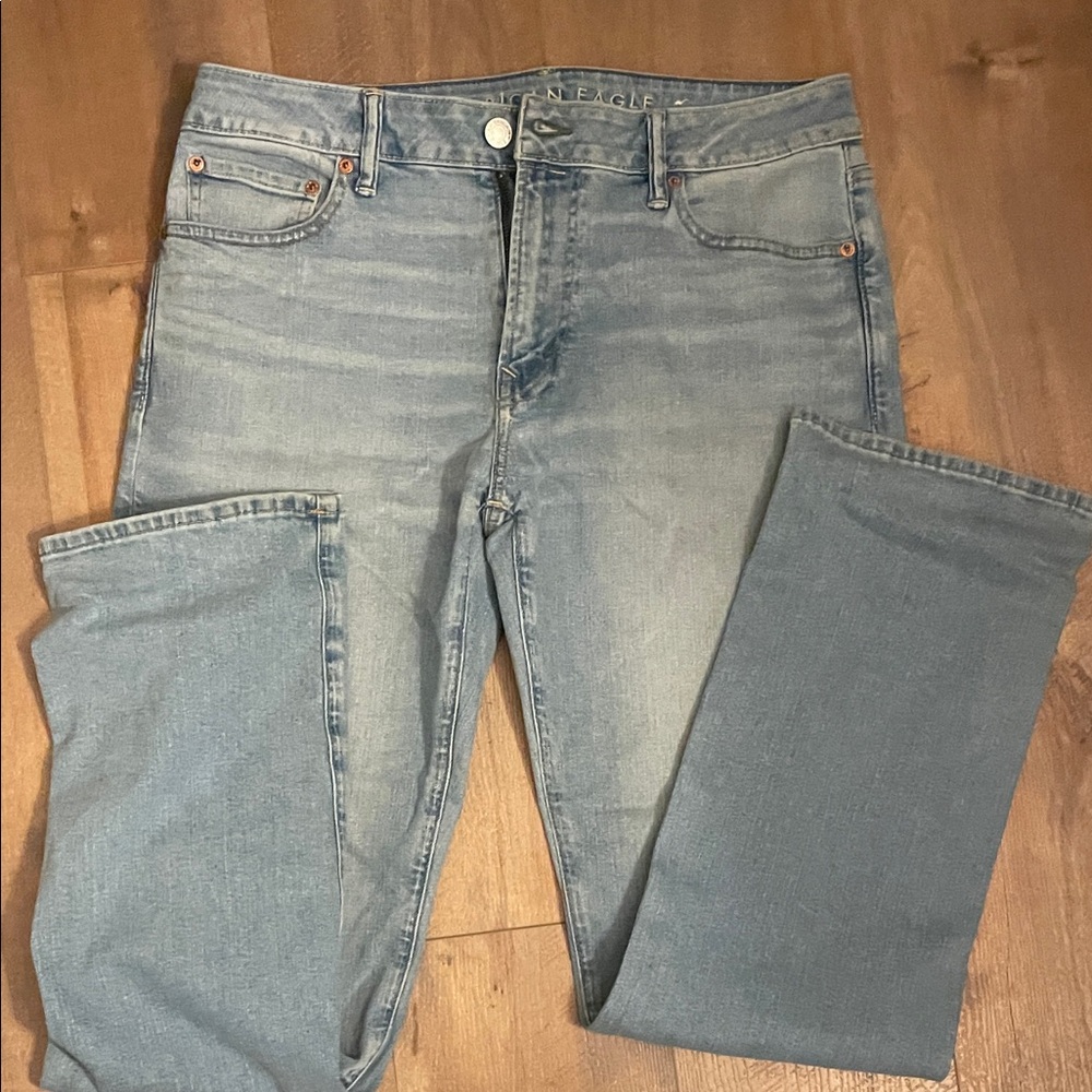 American Eagle Outfitters Men's Slim Jeans in Light Blue
